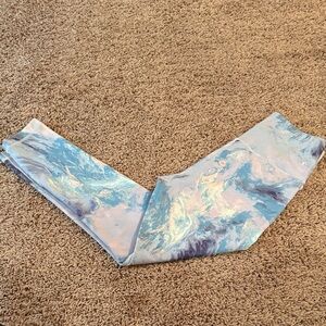 Victoria’s Secret Blue Marble Leggings-Size 8